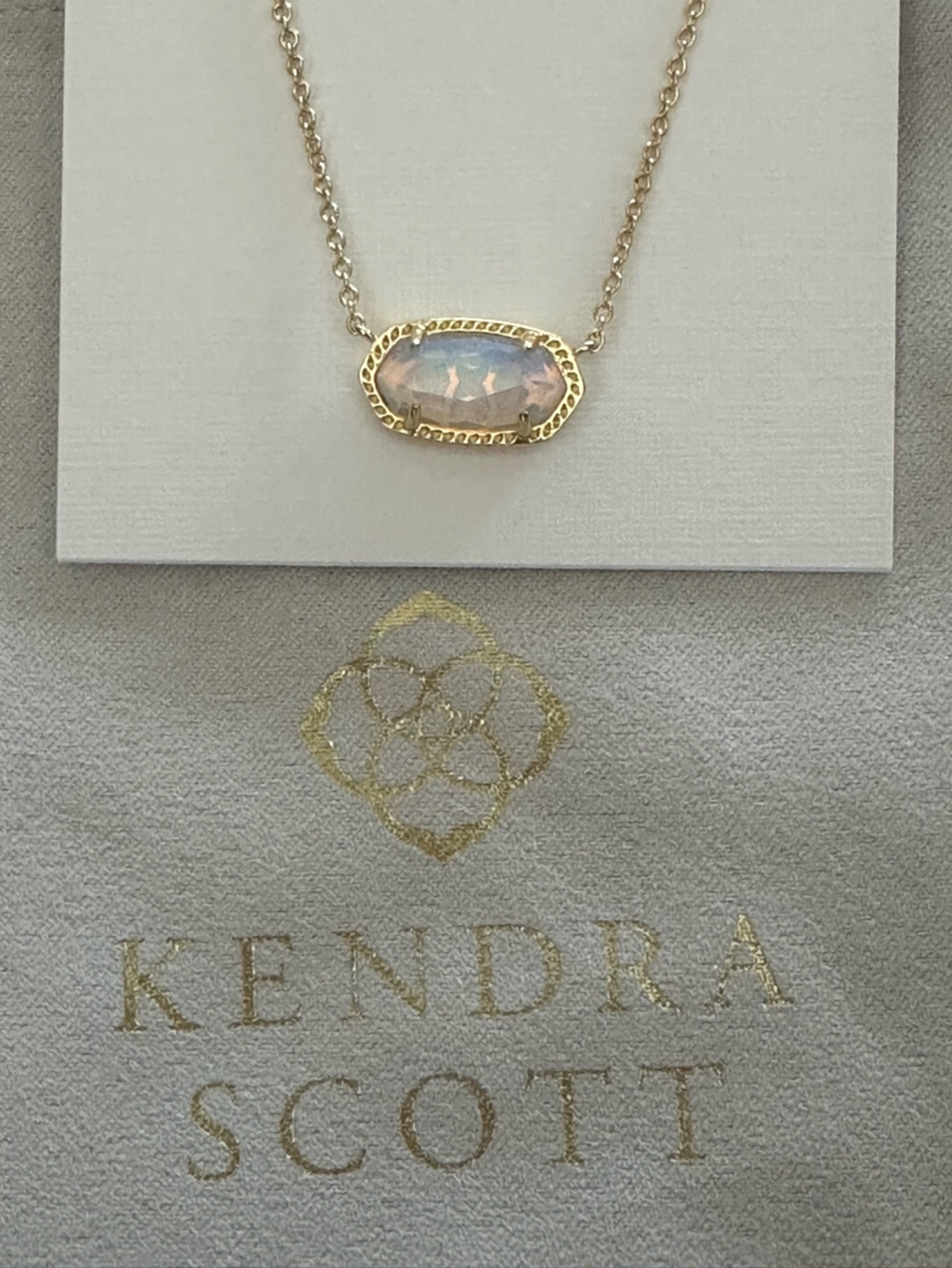 Kendra Scott Gold Iridescent Opalite Elisa Necklace